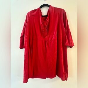 Avenue Red Pima Cotton Top